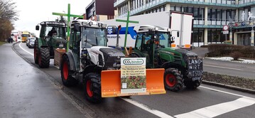 Landwirte vom Bodensee demonstrieren gegen geplantes Insektenschutzpaket.