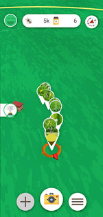 Die dokumentierten Pflanzen sind auf einer Karte stets sichtbar.