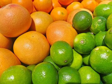 Zitrusfrüchte: Orangen und Limetten