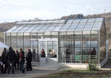 Das neue Gewchshaus beherbert exotische Pflanzen