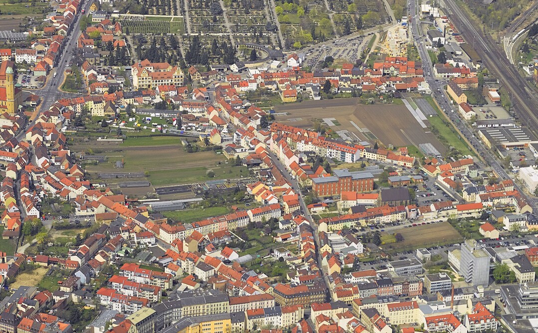 Luftbild der Bamberger Gärtnerstadt (2017)