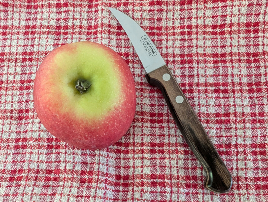 Größere Mengen Obst zu schälen, kann mit einem Tourniermesser schnell anstrengend werden. Mit Schälmaschinen geht die Arbeit leichter von der Hand