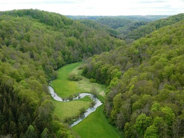 Blick von der Ruine Wartstein auf die Groe Lauter