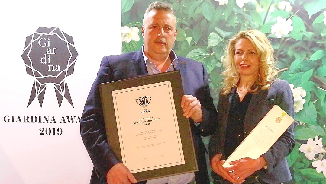 Gartengestalter Reinhold Borsch wurde mit dem Giardina Show Award Gold ausgezeichnet