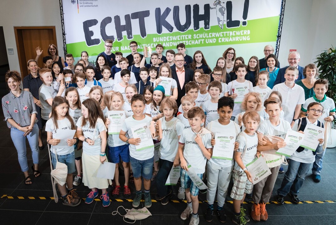 Die Gewinner des Schülerwettbewerbs „ECHT KUH-L!“ 2018