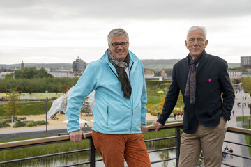 Hanspeter Faas, Geschftsfhrer BUGA Heilbronn 2019 GmbH, und Harry Mergel, Oberbrgermeister Heilbronn 