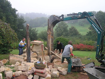 Steinarnbeiten im herbst
