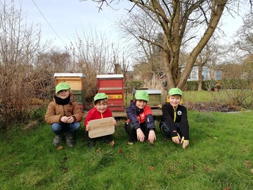 Der Fidibus-Kindergarten aus Bremen mit eigener Kindergarten-Imkerei und einem Wildbienen- und Insektengarten darf sich nun Insektenschtzer 2020 nennen.