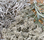 Filz durch Mahlen von trockenem Kraut