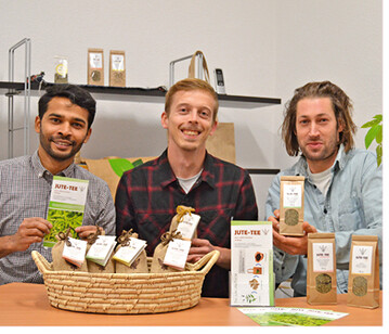 Das Team des Hohenheimer Startups Intertrop: Mizanur Rahman, Julian Kofler und Julian Brner