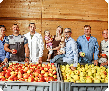1 Das Team von Podere Fontecornino (in der Mitte Familie Gschleier)