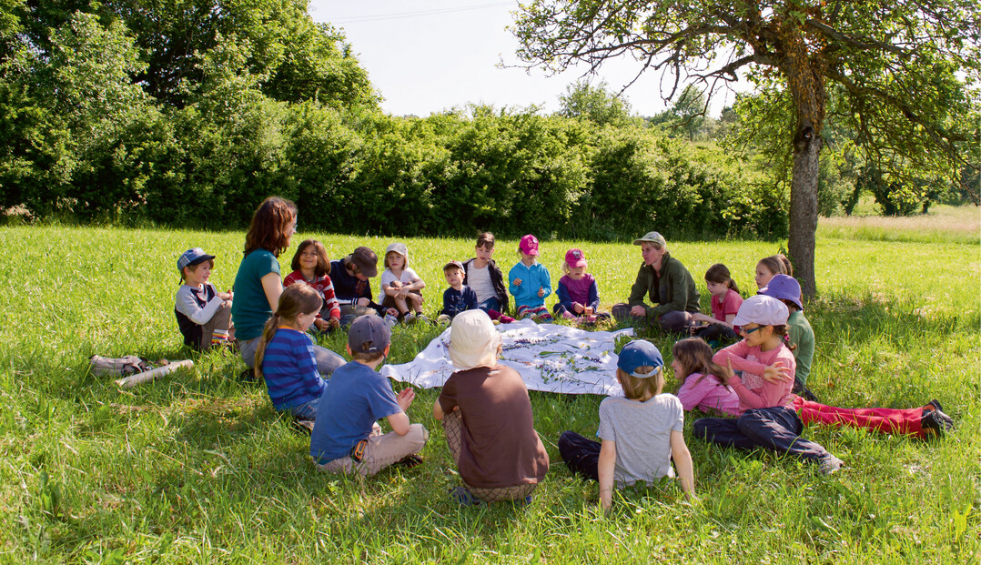 Zu jeder Jahreszeit können Kinder auf der Streuobstwiese etwas Spannendes lernen