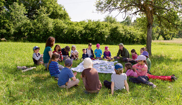  Zu jeder Jahreszeit knnen Kinder auf der Streuobstwiese etwas Spannendes lernen 