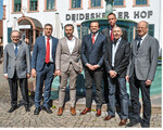 (v.l.) Georg Beer, Heinz Breuer, Tobias Bendig, Peter Müller, Dr. Jochen Schneider, Frank Kullmann, Dr. Torsten Griebel