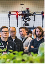 Eine Drohne in Aktion