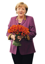 Bundeskanzlerin Angela Merkel freut sich über die nach
ihr benannte Tulpensorte