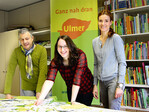(v.l.n.r.) Dierk Bieling, Sophie Mooser und
Sylvia Weber bei der Ziehung der Gewinner