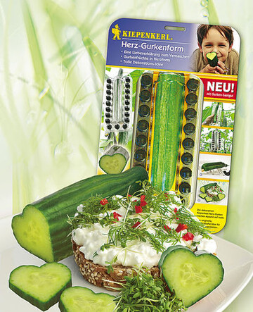 Herzgurkenformen eignen sich fr Mini- und Midi-Schlangengurken sowie fr Zucchini